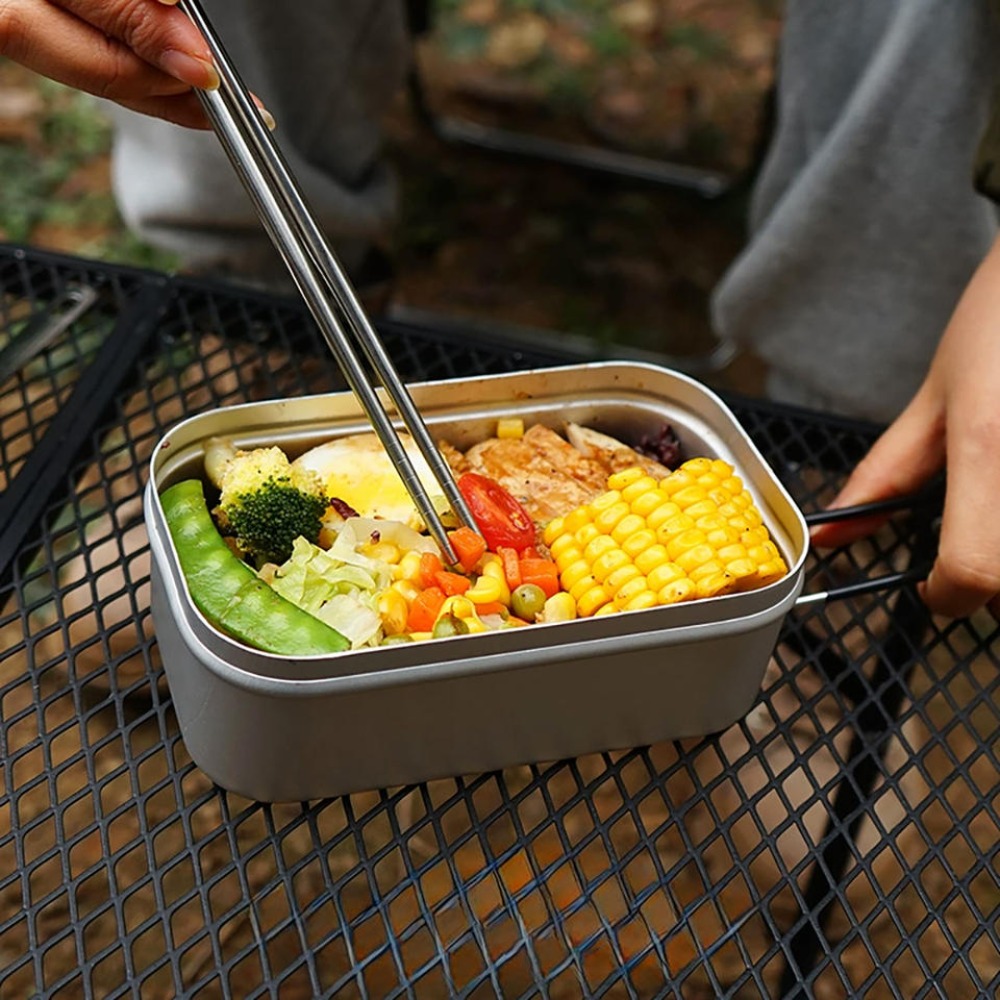 Camping Cooking Sets - Ultraleichtes Geschirr, Camping-Kochgeschirr, Lunchbox, Kochtöpfe, Picknick-Zubehör,