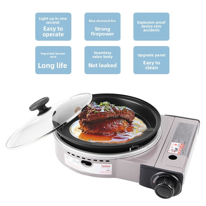 Camping Cooking Stove - Tragbarer Windgeschützter Gasbrenner ZGP-2 für Outdoor-Camping
