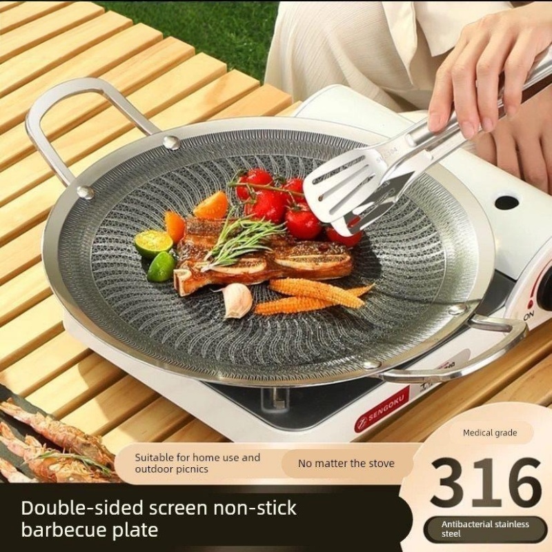 Camping Cooking Stove - 316 Edelstahl Multifunktionale Koch- und Grillpfanne