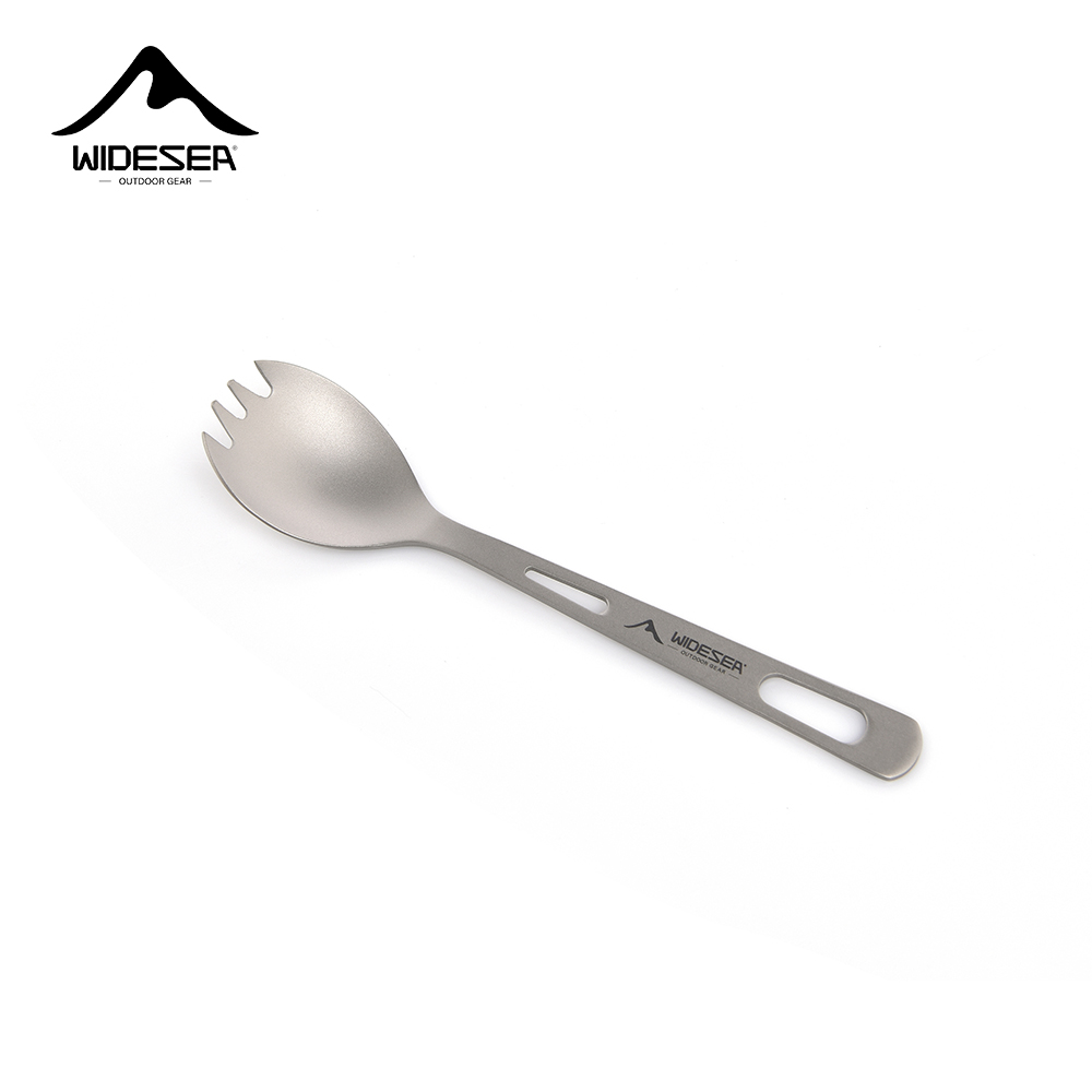 Camping Cooking Bundle - Widesea Camping-Kochset, Spork, Löffel aus Titan,