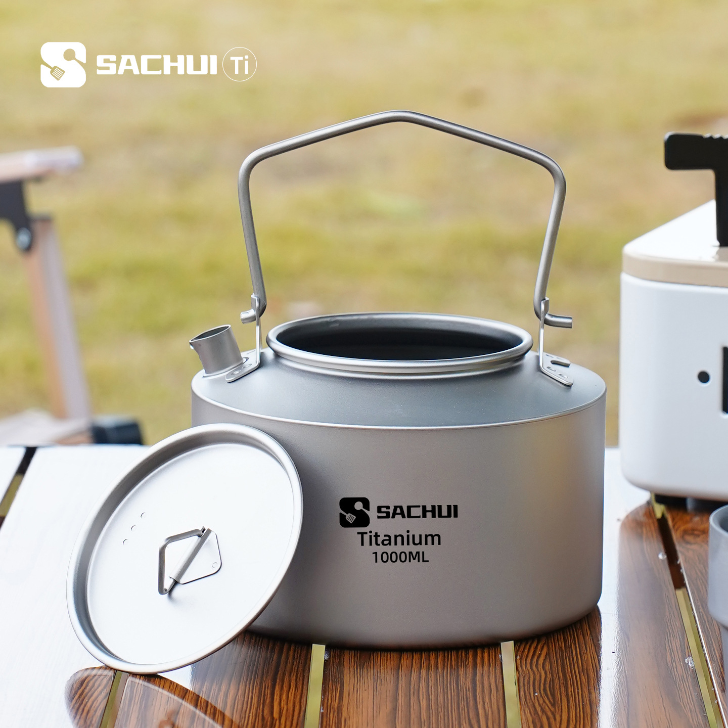Camping Cooking Tin - 1000 ml Wasserkocher aus reinem Titan,