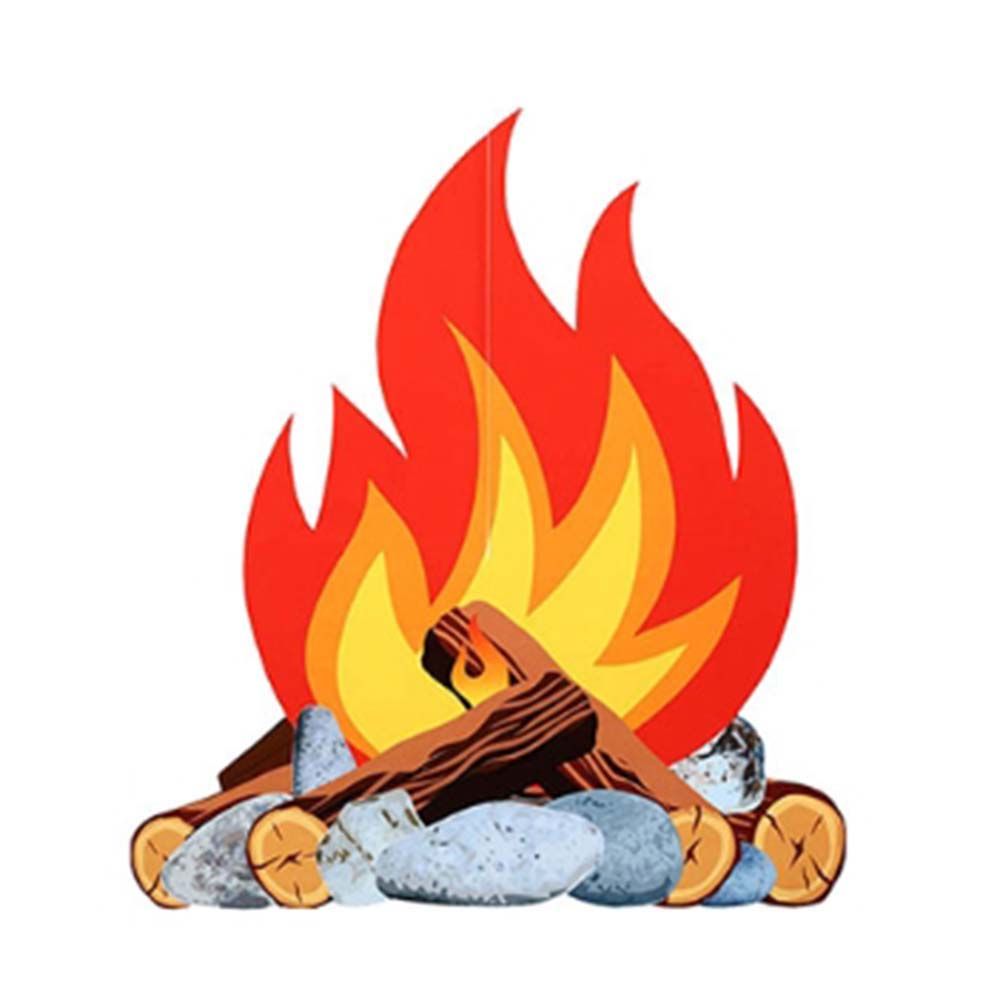Camping Cooking Fire - Künstliches Lagerfeuer aus Pappe für Camping,
