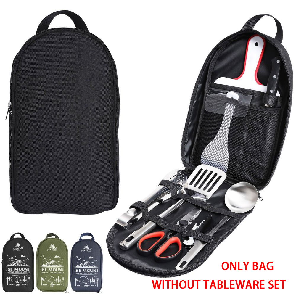 Camping Cooking Set With Bag - 2024 Picknick-Utensilien-Set, Aufbewahrungstasche, Wandern, Camping, Grillen,