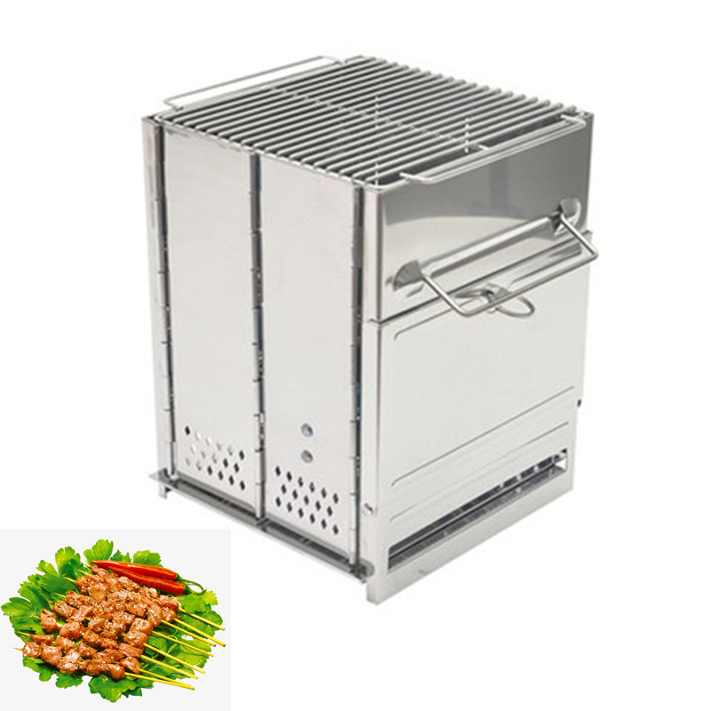 Camping Cooking Stove - Holzofen für Outdoor-Camping, Zerlegbarer Tragbarer Picknick-Ofen,