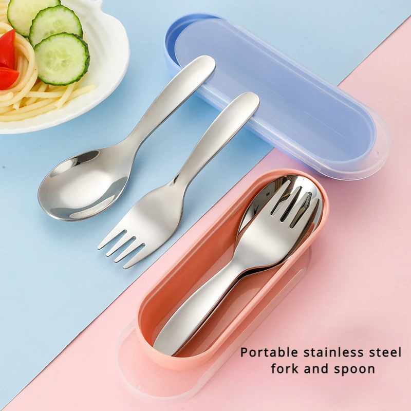 Camping Cooking Bundle - 2-teiliges 1 Set tragbares Löffel-Gabel-Geschirr, Outdoor-Camping,
