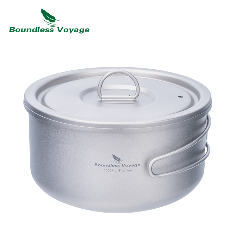Camping Cooking Tin - Boundless Voyage Titan-Campingtopf mit Deckel, ultraleichter