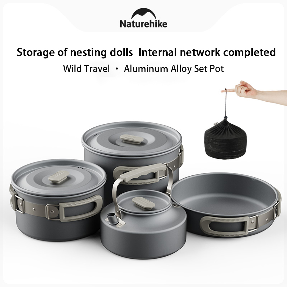 Camping Cooking Sets - Naturehike Outdoor-Topfset, Camping-Kochausrüstung, tragbare Bratpfanne aus