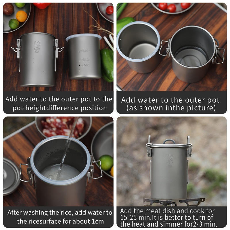 KEITH Reiskocher aus reinem Ti – Camping Cooking Kettle Bewertung und Preis