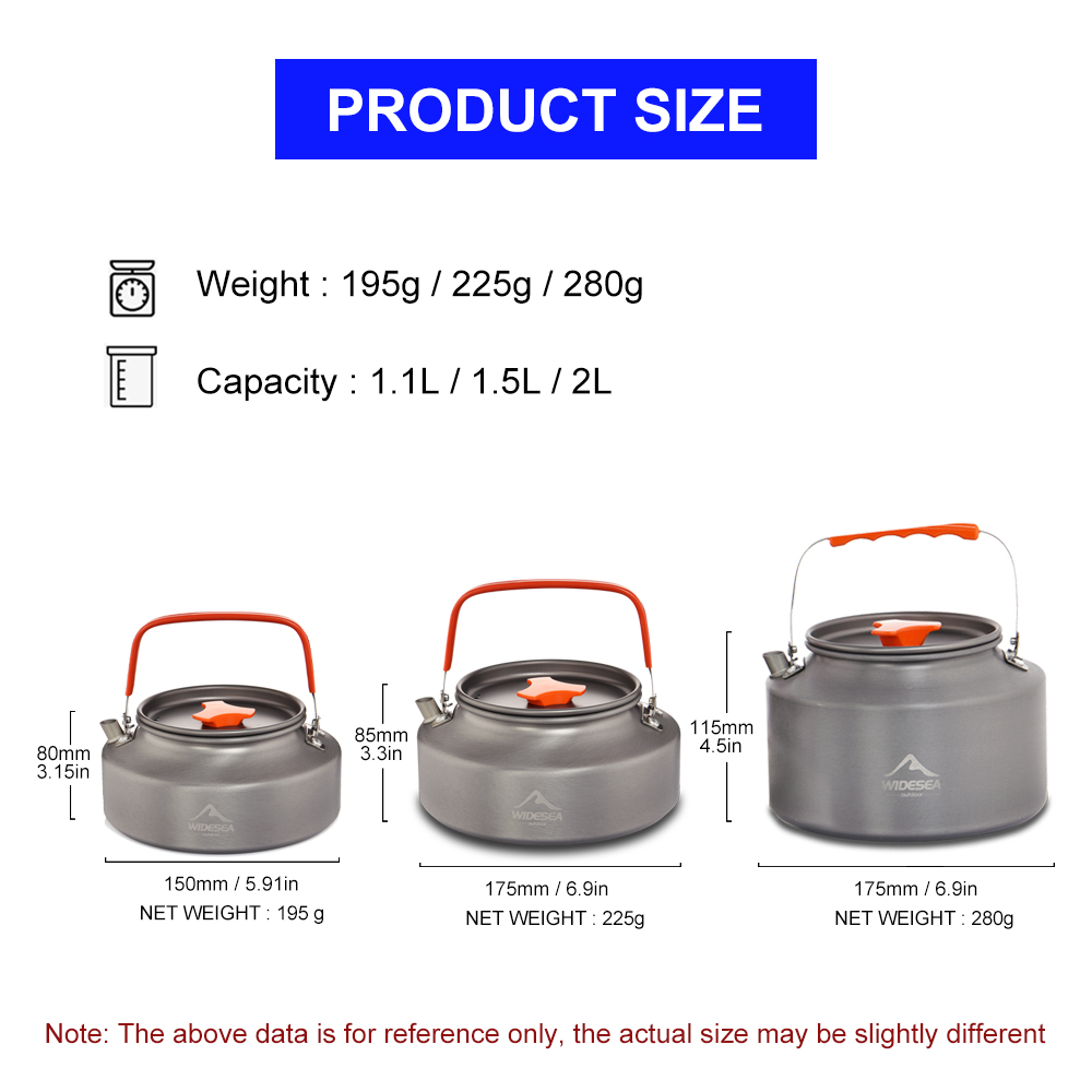 Widesea 1,1 L 2L 1,5 L Camping – Camping Cooking System Bewertung und Preis