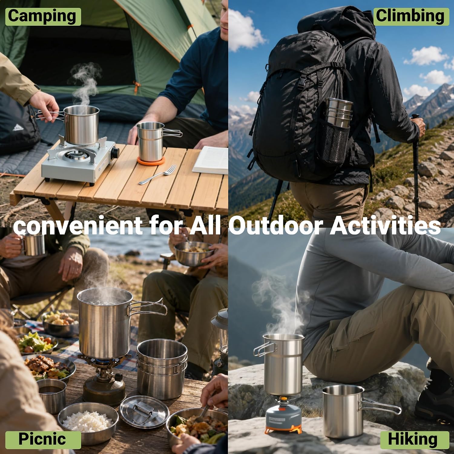 Faltbare Campingbecher, Campin – Camping Cooking Sets Bewertung und Preis