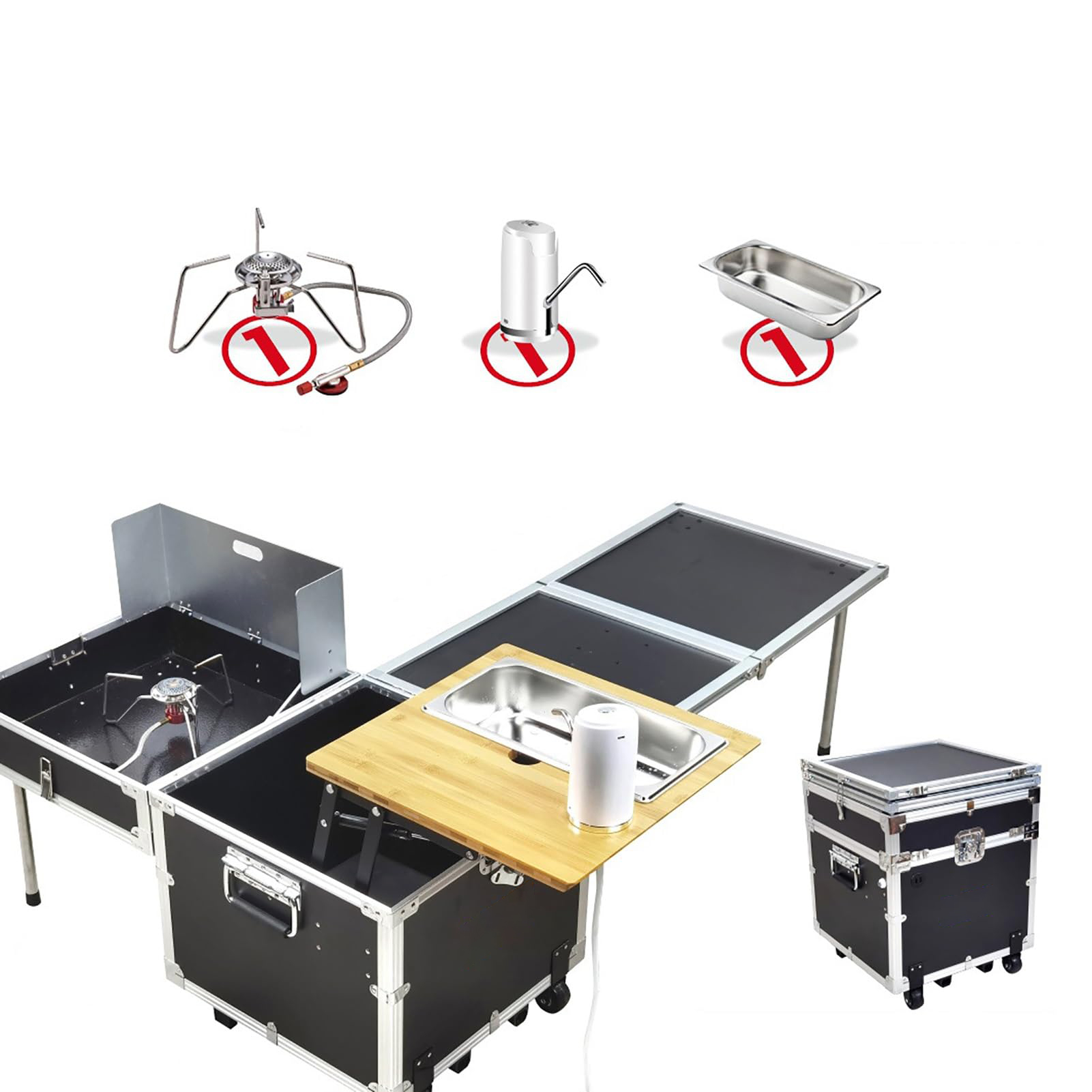 Outdoor-Camping-Kochset, Mobil – Camping Cooking Box Set Bewertung und Preis