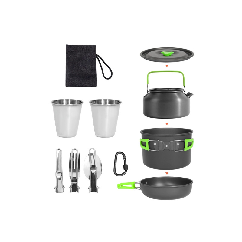 DS-308 Outdoor-Kochset mit gro – Camping Cooking Set Ds 308 Bewertung und Preis