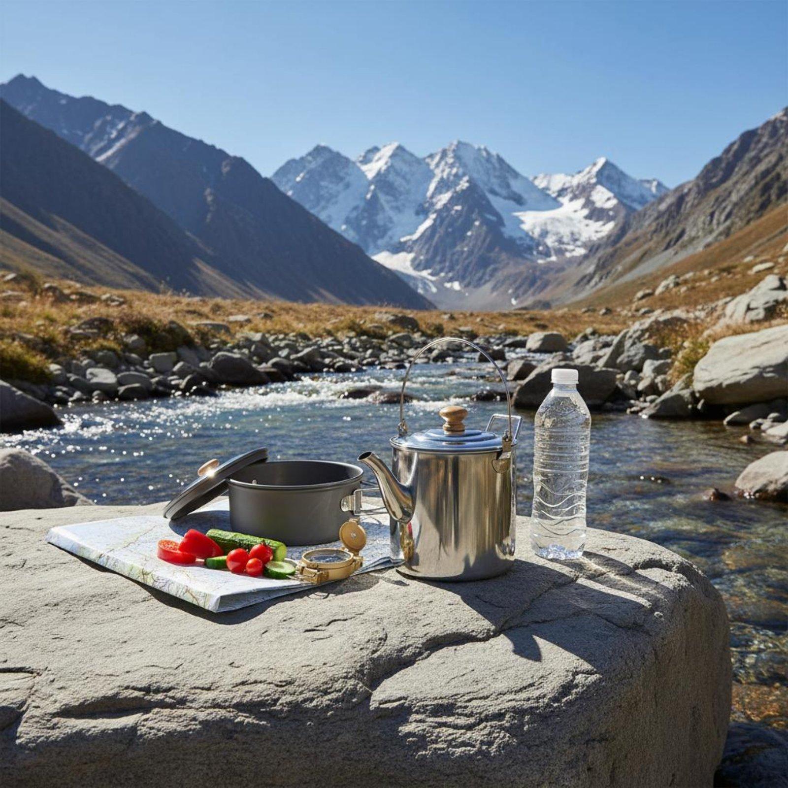 Tragbarer Edelstahl-Kochbehält – Camping Cooking Kettle Bewertung und Preis