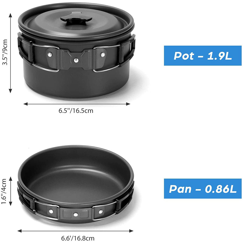 1 Set Outdoor-Kochgeschirr für – Camping Cooking Kettle Bewertung und Preis
