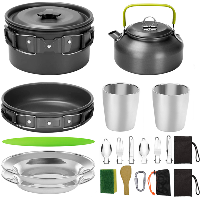 1 Set Outdoor-Kochgeschirr für – Camping Cooking Kettle Bewertung und Preis