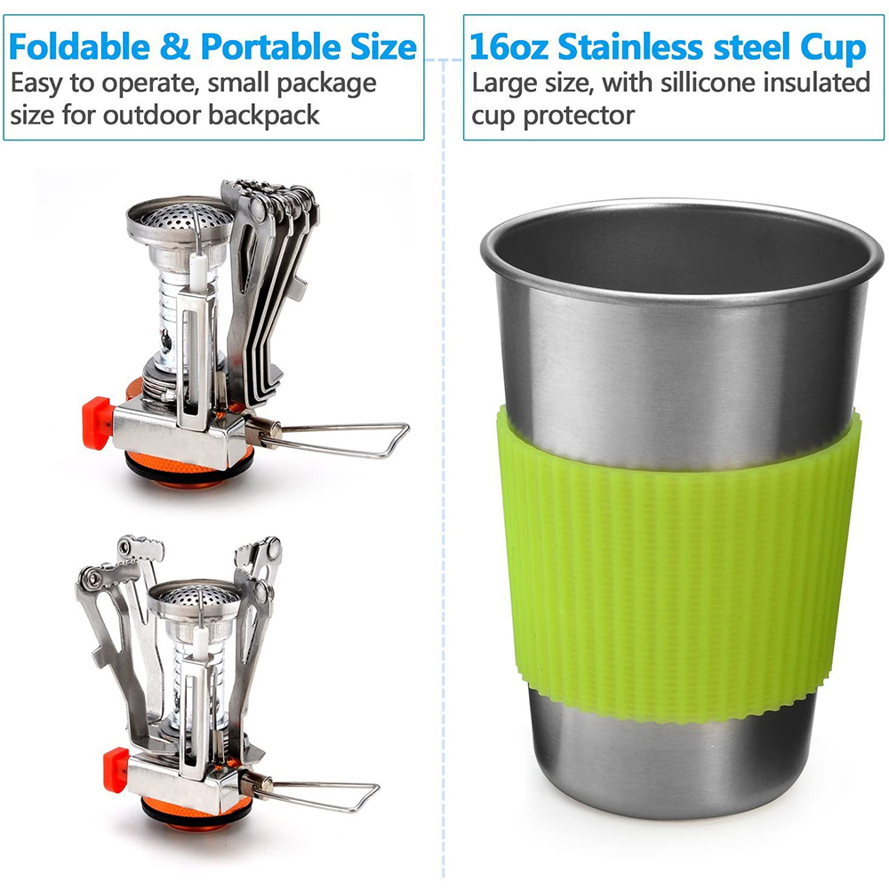 Camping-Kochgeschirr-Set mit H – Camping Cooking Set With Bag Bewertung und Preis