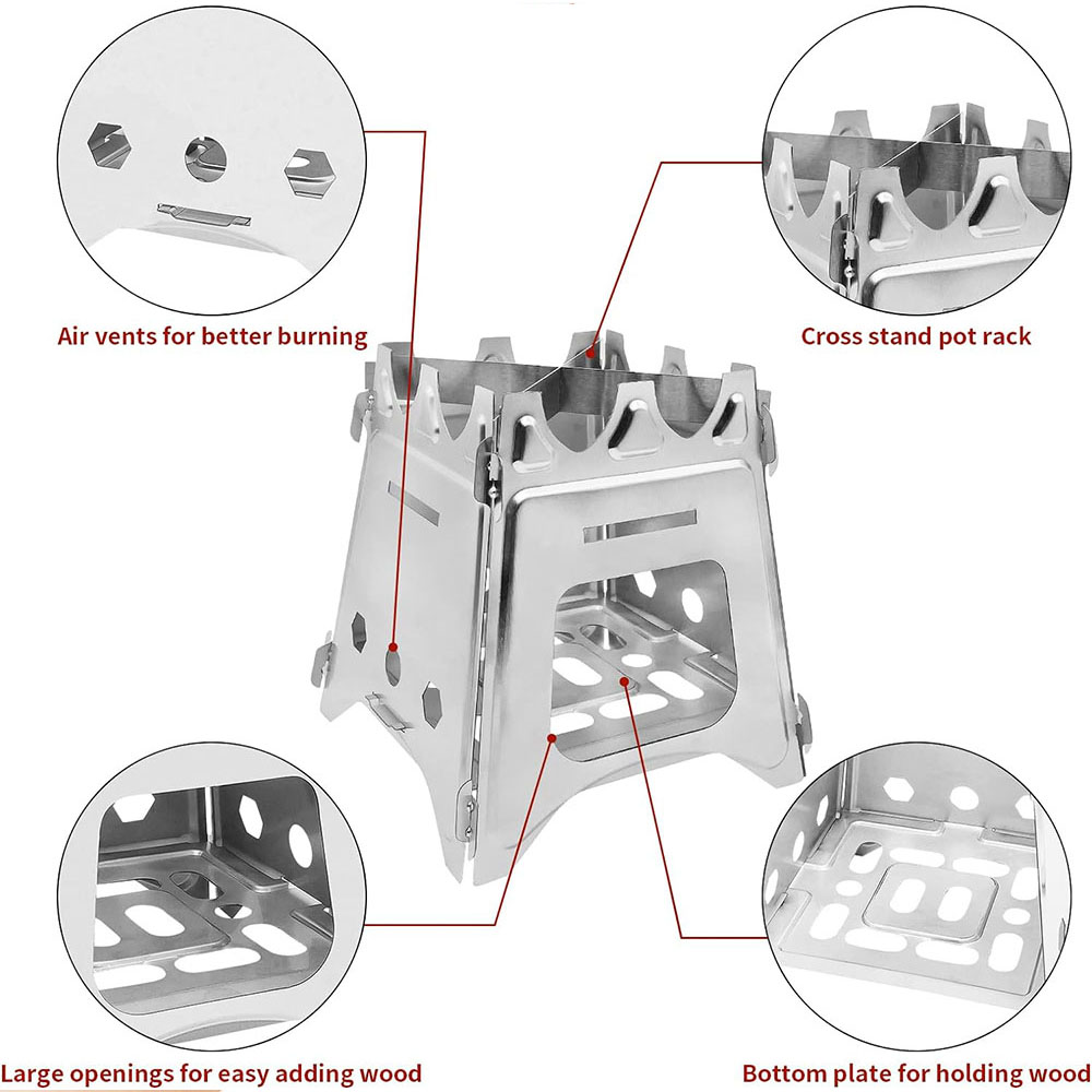 Tragbarer Camping-Holzofen mit – Camping Cooking System Bewertung und Preis