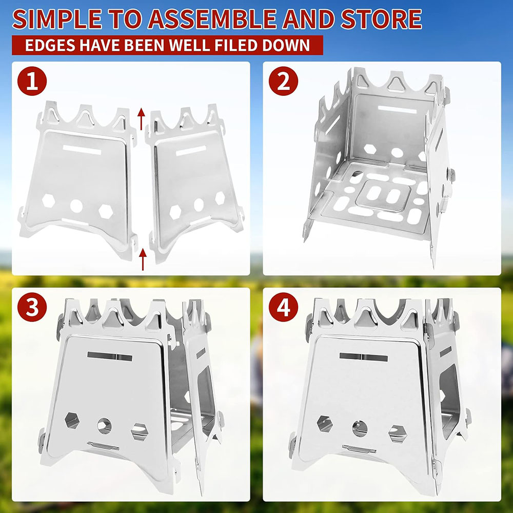 Tragbarer Camping-Holzofen mit – Camping Cooking System Bewertung und Preis